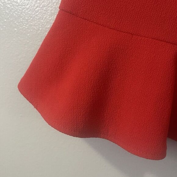 ESCADA Skirt Suit Set Size 36 Red Ruffle 100% Wool Career Business Designer - Picture 11 of 16